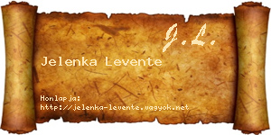 Jelenka Levente névjegykártya